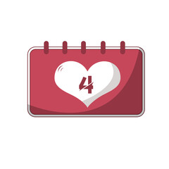 Valentine's Day. Dating Anniversary Day 4. Dating Anniversary Calendar