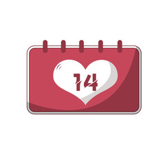 Valentine's Day. Dating Anniversary Day 14. Dating Anniversary Calendar