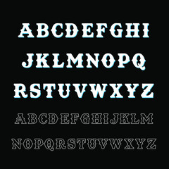 Modern Western Alphabet Font A to Z