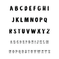 Modern Ice Alphabet Font A to Z