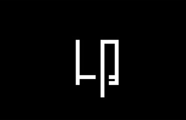 H line alphabet letter logo for business template. Simple creative icon design for lettering and identity in white and black