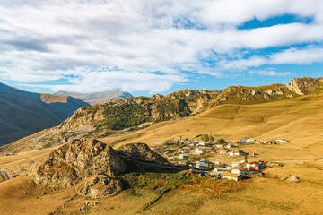 Alpine village Jek in the Azerbaijan