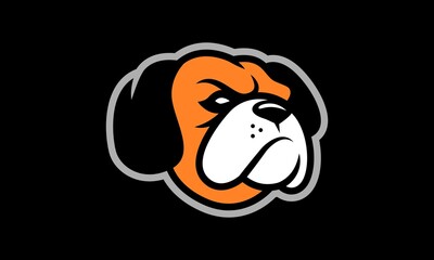 Bulldog sports vector mascot logo