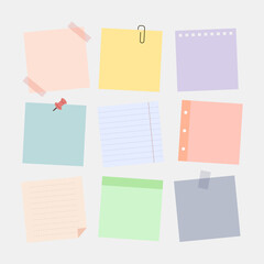 Set of Memo Stickers in Different Colors