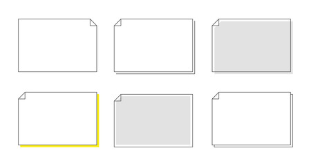 シンプルなテキストフレーム、枠、メッセージ、ポイントのイラストセット