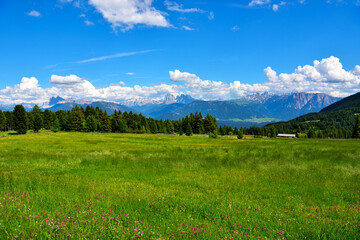 alpe di villandro It is the second largest mountain pasture in Europe and  panorama dolomites south tyrol italy