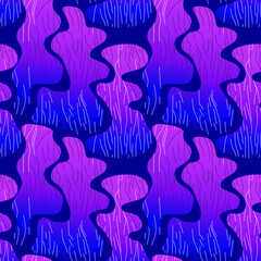 Abstract illustration with seamless pattern, gradient shapes and chaotic lines