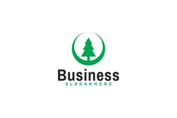 Pine Tree Logo. Vector Design.