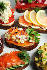 Smorrebrod is a traditional Scandinavian open-faced sandwich