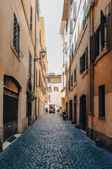 Street of the historic center of Rome