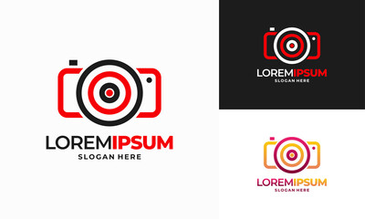 Photo Shot logo designs concept vector, Focus Target Icon Logo Design Element