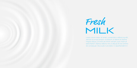 Creamy white ripple milk surface texture abstract background vector illustration