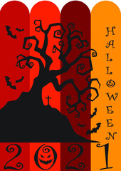 illustration of a halloween background