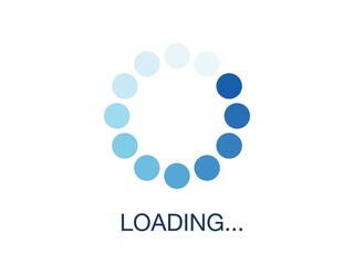 Fototapeta na wymiar Loading icon. Blue loading circle. Loading dot circle illustration. 