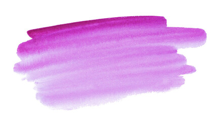 Purple watercolor hand painted background isolated on white background