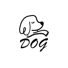 Fototapeta premium dog animal design logo vector