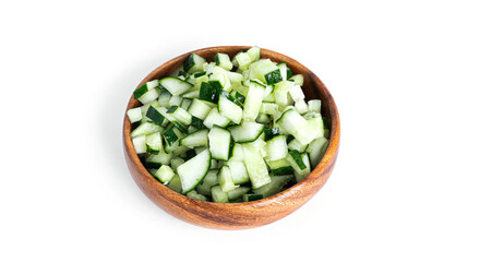 Cucumber isolated on white background. Cucumbers isolated. Cutted cucumber. Cucumber pieces.