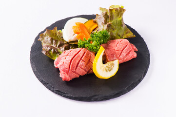 牛タン　焼肉　切り抜き　白背景