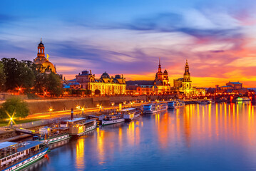 Old Town Riverfront of Dresden, Germany