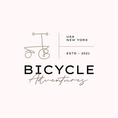 One Line abstract logo template. Hand drawn minimalism style vector illustration.