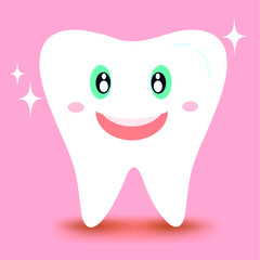 teeth Cute tooth characters. Dental personage vector illustration. Dental concept for your design. teeth cleaning