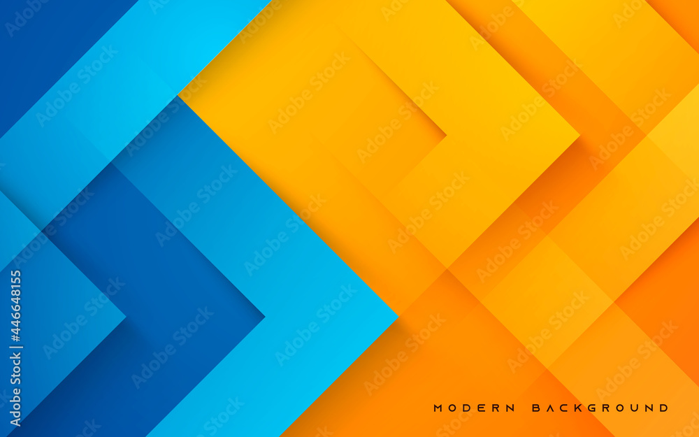 Canvas Prints abstract dynamic blue and orange background