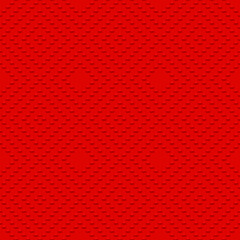 Red luxury background with red beads and rhombuses. Seamless vector illustration. 