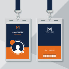 Minimal id card design for office staff 