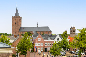 Fototapeta na wymiar Cityscape of the fortified town of Naarden, the Netherlands.