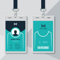 Minimalistic staff id card design