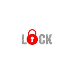 Lock Logo with diamont plate font