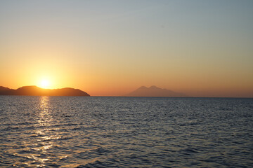 sunset over the ocean