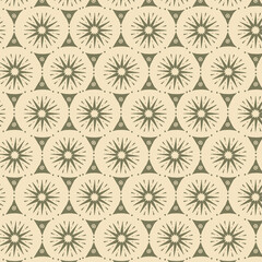 Ancient style geometric shapes pattern