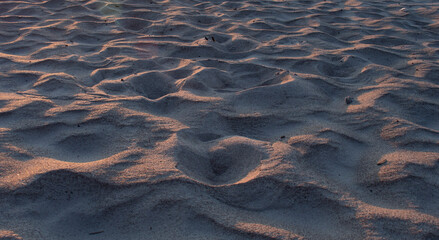 sand on the sea before sunset