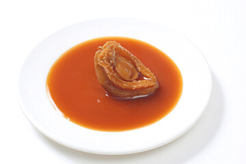 abalone in oyster sauce, abalone in soy sauce, abalone dish, abalone in abalone sauce