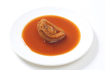 abalone in oyster sauce, abalone in soy sauce, abalone dish, abalone in abalone sauce