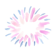 Vector hand drawn watercolor splash or salute.