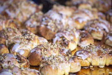 Traditional Saint Martin croissant pastry.