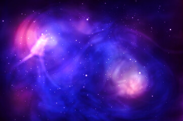 space background. Realistic cosmos with nebula