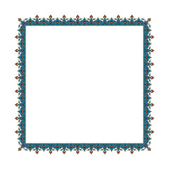 Frame mandala persian arabic turkish islamic hindi indian tibetan traditional colorful vector pattern texture vintage ornate retro elegant ornamental borders frames floral ornaments tazhib 12-v1-t2