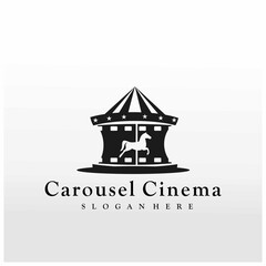 carousel cinema logo design concept © adnan_94