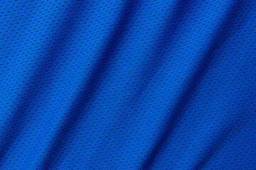 Blue football, basketball, volleyball, hockey, rugby, lacrosse and handball jersey clothing fabric...