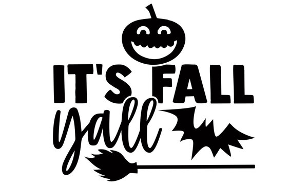 It's fall yall- Halloween t shirts design is perfect for projects, to be printed on t-shirts and any projects that need handwriting taste. Vector eps