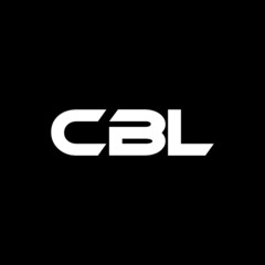 CBL letter logo design with black background in illustrator, vector logo modern alphabet font overlap style. calligraphy designs for logo, Poster, Invitation, etc.