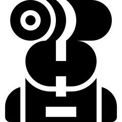 Obraz premium Bag glyph solid icon