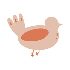 Isolated vector illustration of a bird for decoration