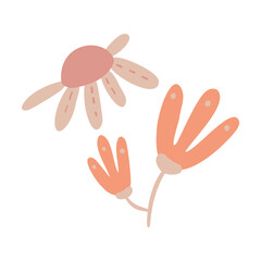 Isolated vector illustration of flowers for decoration