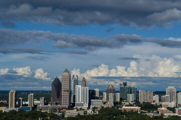 Obraz premium Afternoon Light on Downtown Atlanta, Georgia From the West