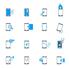 Smartphone repair icon set. Vector illustration	