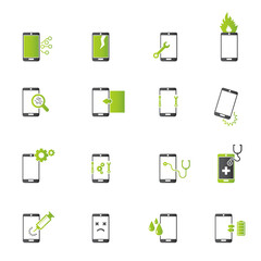 Smartphone repair icon set. Vector illustration	